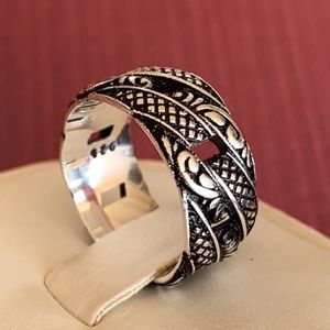 NEW 925 STERLING SILVER MEN ETERNITY WEDDING BAND